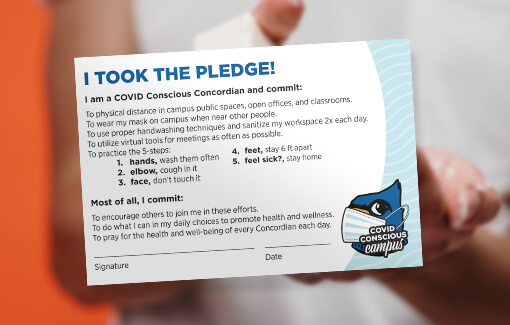 Preview of the Covid Conscious Pledge Card